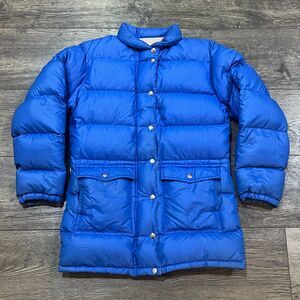 Vintage 70s Recreational Equipment REI Blue Goose Down Puffer Jacket USA Medium